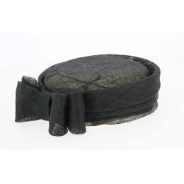 Chapeau Cérémonie Carla Bruni Chanvre Noir- Traclet