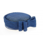 Chapeau Cérémonie Carla Bruni Chanvre Bleu- Traclet