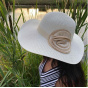Summer Fiora Beige Wide-Brim Hat - Traclet
