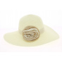Summer Fiora Beige Wide-Brim Hat - Traclet