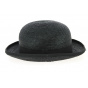 Black Straw Bowler Hat