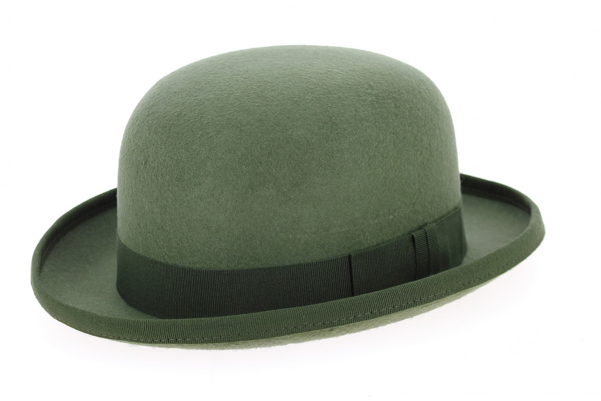 chapeau melon vert st Patrick feutre laine