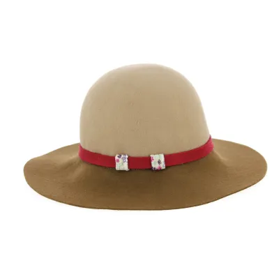 Camel Wool Felt Wide Brim Hat - Traclet Reference: 3954 | Traclet Hat Shop
