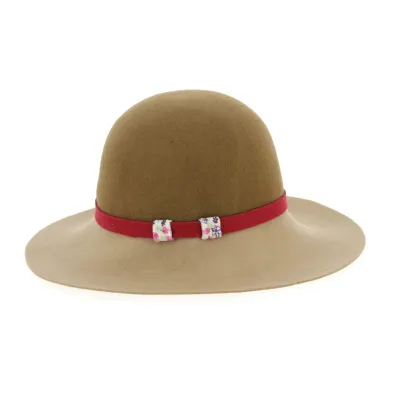 Tounde Camel Wool Felt Wide-Brimmed Hat - Traclet  Reference: 9629 | Traclet Hat Shop
