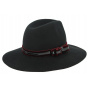 Leonardo Traveller Hat Black Wool Felt- Traclet 