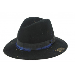Black Wool Felt Traveller Hat Gianni - Traclet
