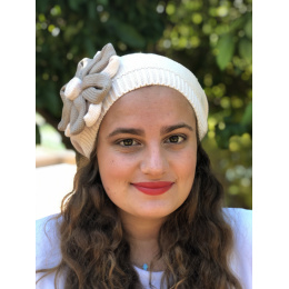 Irma Cotton Flower Pale Pink Beret - BeBeret