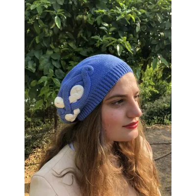 Béret été Elipsse Coton Bleu- BeBeret Reference : 9652 | Chapellerie Traclet