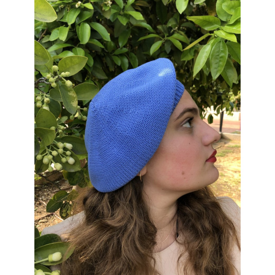 Béret Sacha Coton Bleu- BeBeret Béret Sacha Coton Bleu- BeBeret