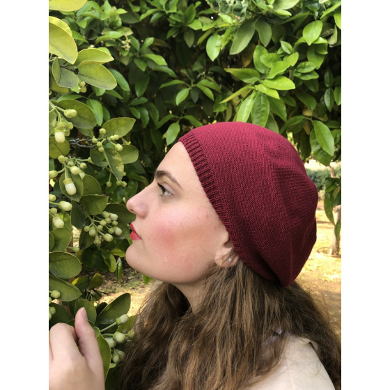 Béret Sacha Coton Bordeaux- BeBeret