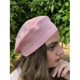 Sacha pink cotton beret- BeBeret