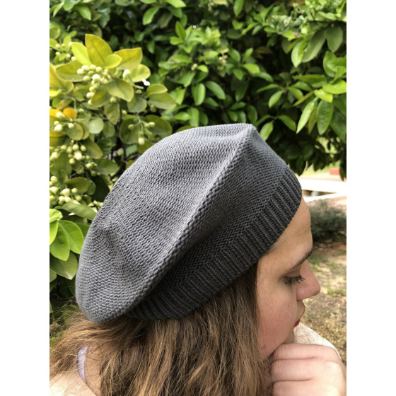 Grey Cotton Sacha Beret - BeBeret