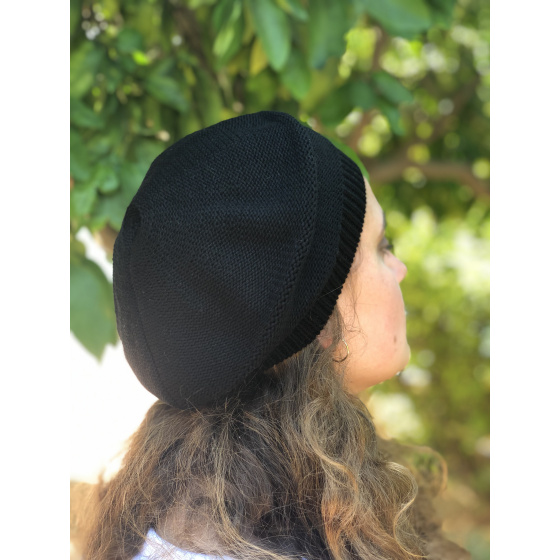 Back Beret Sacha Coton Noir- Beret Back Beret Sacha Coton Noir- Beret