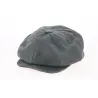 8-Panel Buffalo Leather Cap in Anthracite Gray - Traclet  Reference: 9675 | Traclet Hat Shop