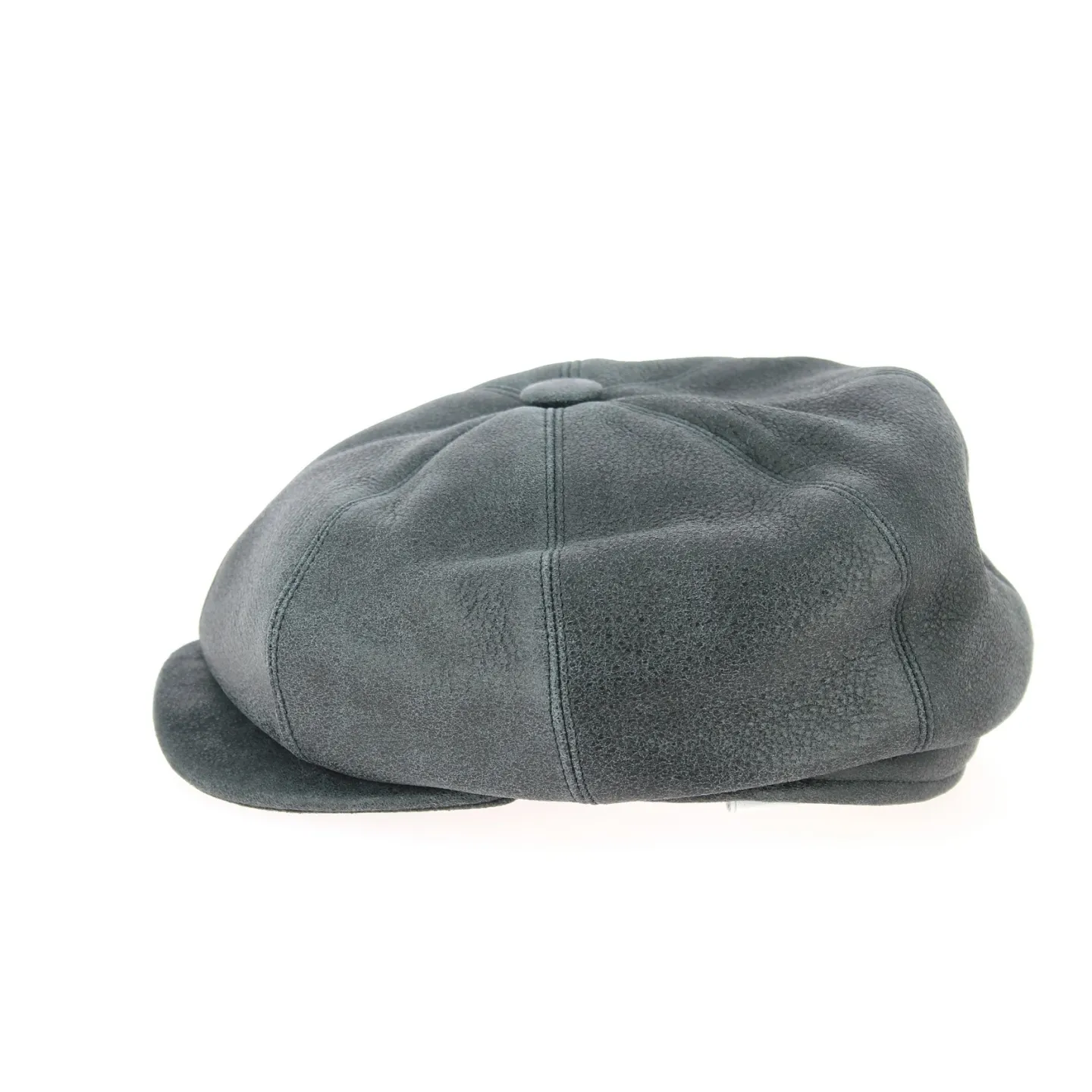 8-Panel Buffalo Leather Cap in Anthracite Gray - Traclet  Reference: 9675 | Traclet Hat Shop
