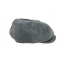 8-Panel Buffalo Leather Cap in Anthracite Gray - Traclet