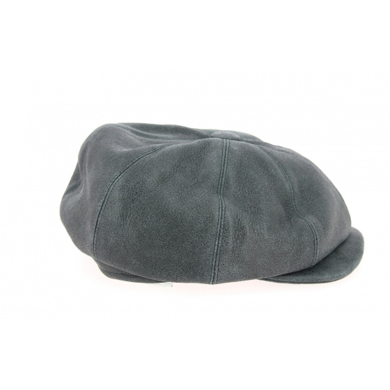Casquette 8 Côtes Buffalo Cuir Gris Anthracite- Traclet Casquette 8 Côtes Buffalo Cuir Gris Anthracite- Traclet