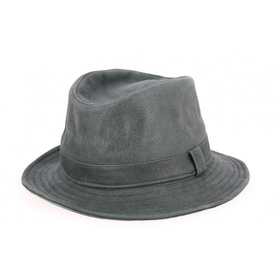 Traveller Hat Nappa Leather Anthracite Gray - Traclet