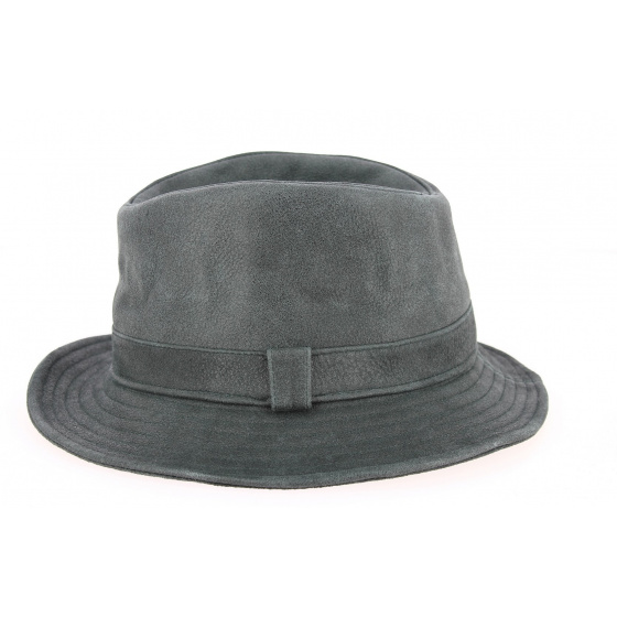 Chapeau Traveller Nappa Cuir Gris Anthracite- Traclet