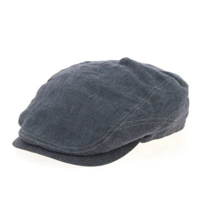 Blue Linen Belfast Flat Cap - Stetson Reference: 7074 | Traclet Hat Shop