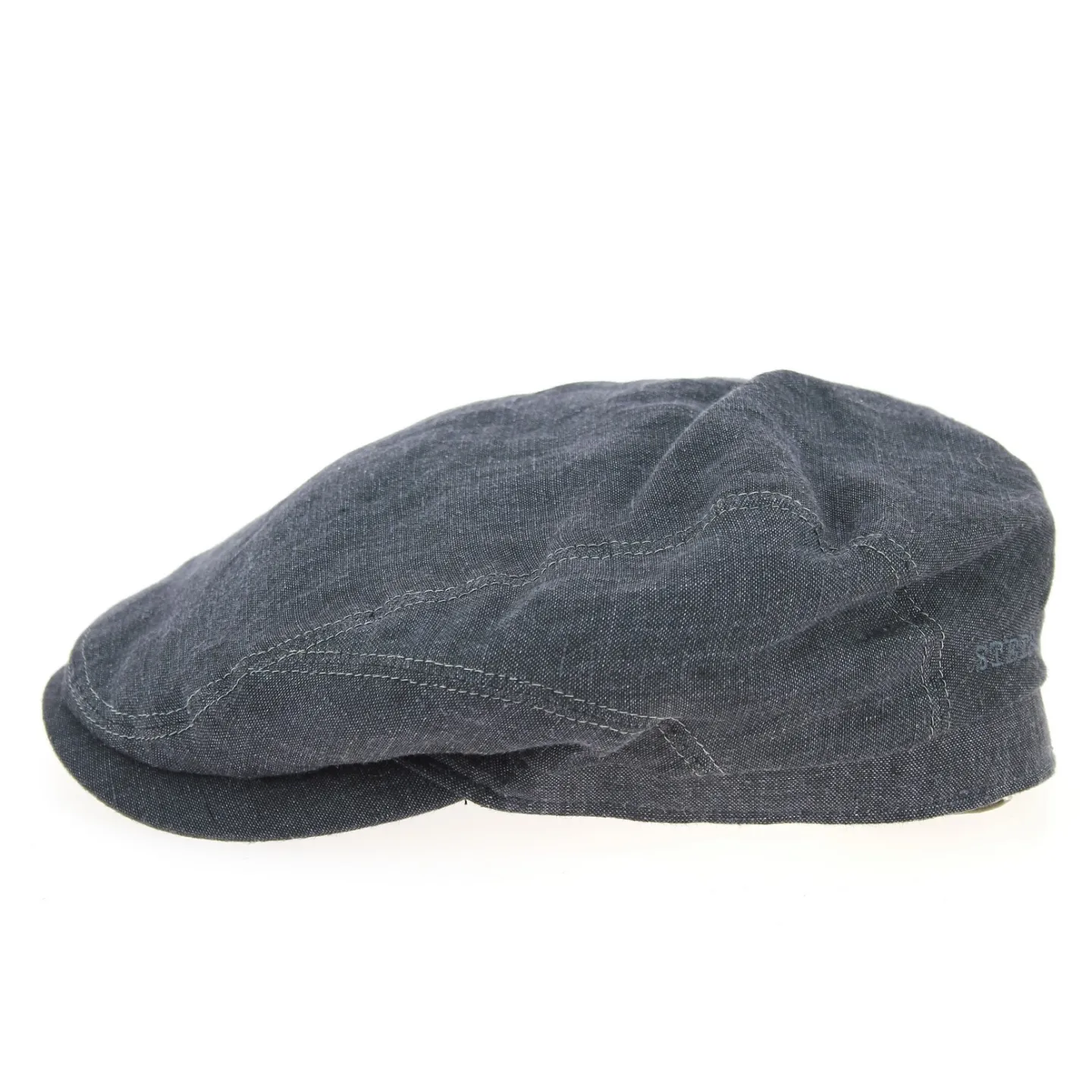 Casquette Plate Belfast Lin Bleue- Stetson Reference : 7074 | Chapellerie Traclet
