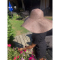 Thonon Metallic Pink Wide-Brim Hat - Traclet