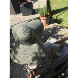 Metallic Green Thonon Wide-Brimmed Hat - Traclet
