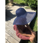 Navy Blue & Transparent Yvoire Wide-Brimmed Hat - Traclet