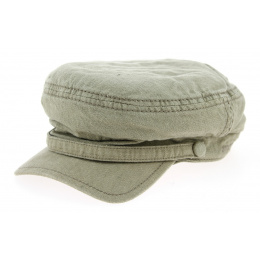 Peabody Cotton & Linen Marine Cap Olive - Stetson