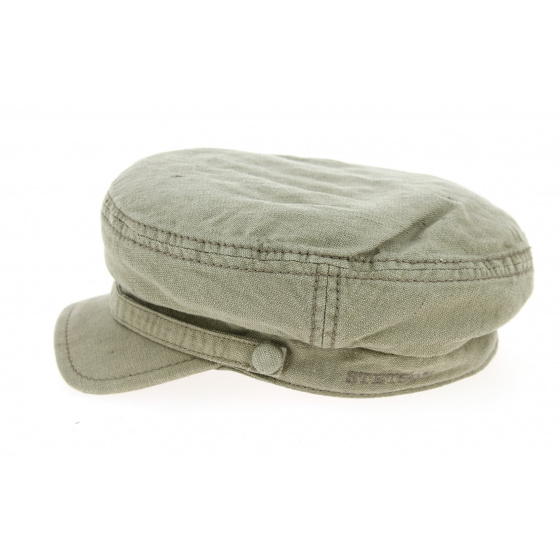 Peabody Cotton & Linen Marine Cap Olive - Stetson