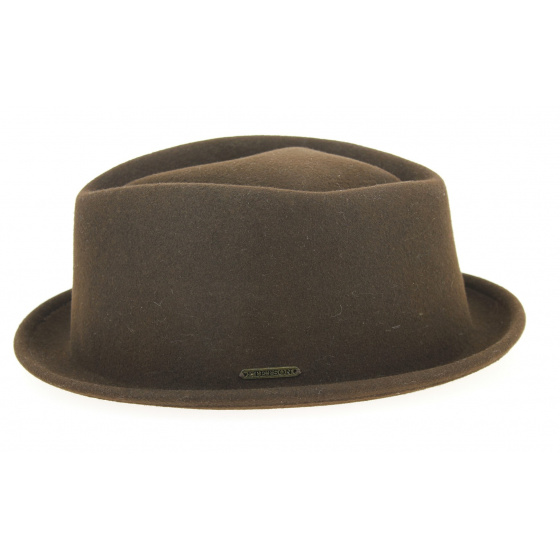 Porkpie Hat Veradale Wool Felt Brown - Stetson