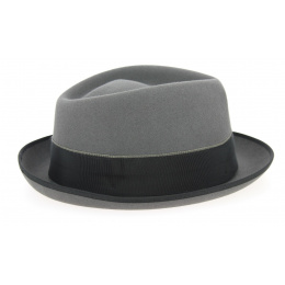 Porkpie Grey Felt Stetson Hat