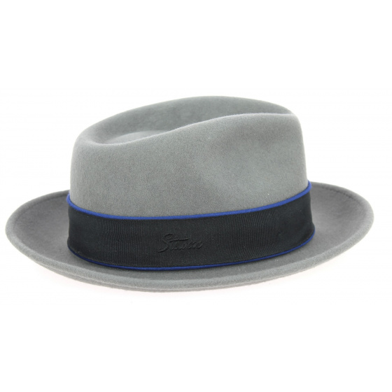 Raymond Grey Wool Felt Fedora Hat - Stetson