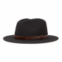 Fedora Messer Hat Wool Felt Black- Brixton
