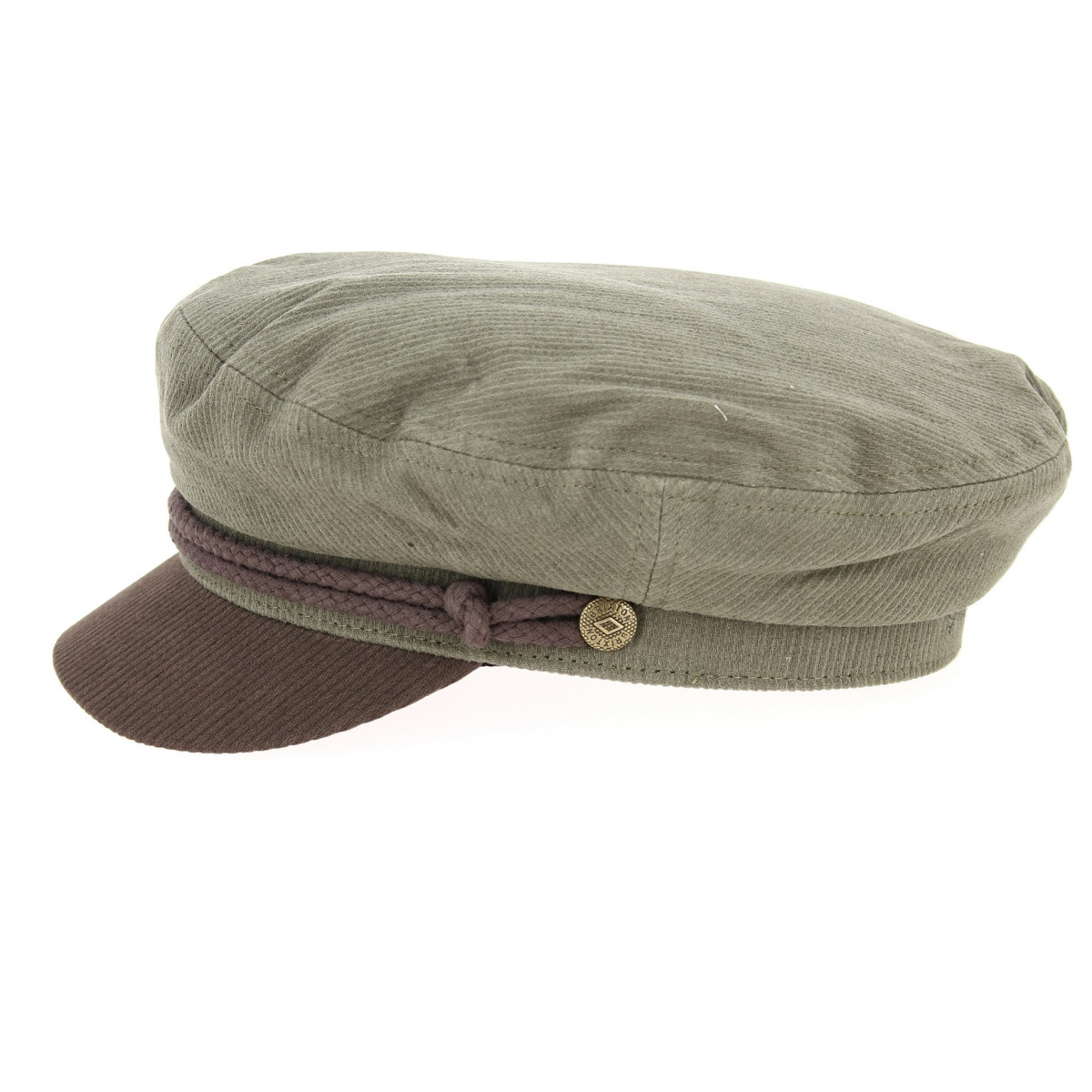 Navy Fiddler Army Bison- Brixton cap Reference : 7774 | Chapellerie Traclet