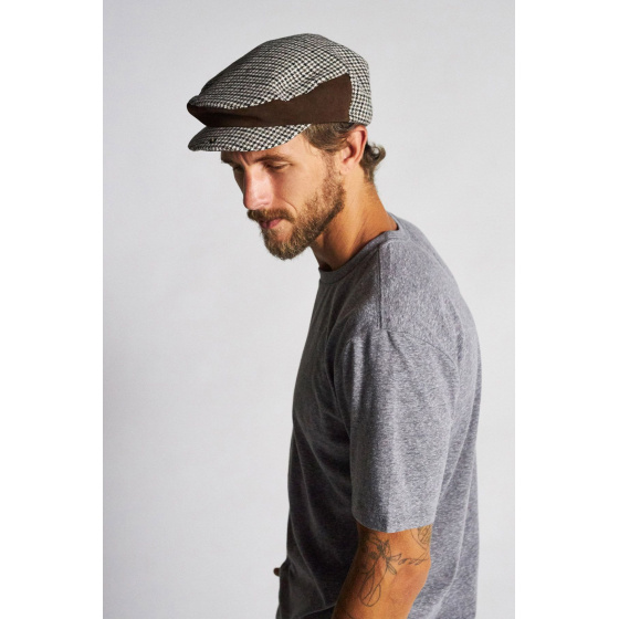 Houndstooth Flat Hooligan Cap - Brixton
