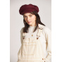 Audrey Burgundy Wool Visor Beret - Brixton