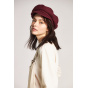 Audrey Burgundy Wool Visor Beret - Brixton