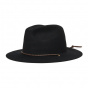 Freeport Fedora Hat in Black Wool Felt - Brixton