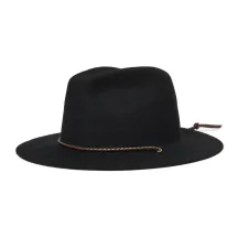Chapeau Fedora Freeport Feutre Laine Noir - Brixton Reference : 6035 | Chapellerie Traclet