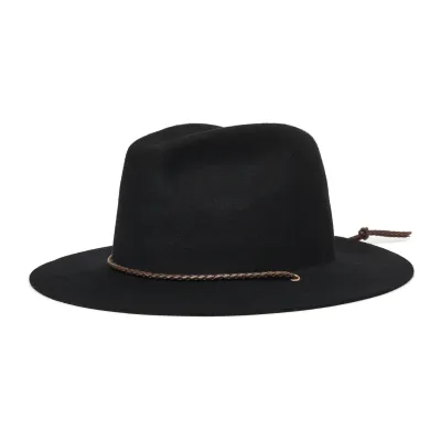 Chapeau Fedora Freeport Feutre Laine Noir - Brixton Reference : 6035 | Chapellerie Traclet