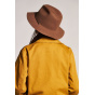 Brixton Freeport Wool Felt Fedora Hat in Bison