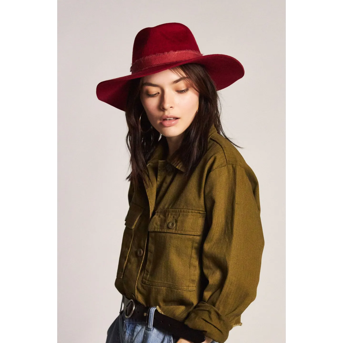 Chapeau Fedora Ella Feutre Laine Rouge- Brixton  Reference : 5751 | Chapellerie Traclet
