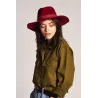 Chapeau Fedora Ella Feutre Laine Rouge- Brixton  Reference : 5751 | Chapellerie Traclet