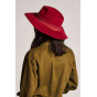 Red Wool Felt Ella Fedora Hat - Brixton