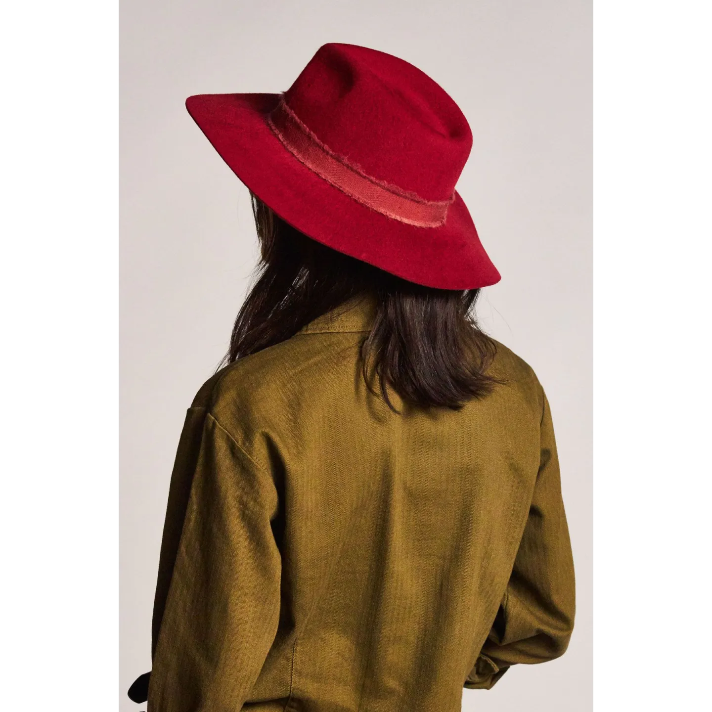 Chapeau Fedora Ella Feutre Laine Rouge- Brixton  Reference : 5751 | Chapellerie Traclet
