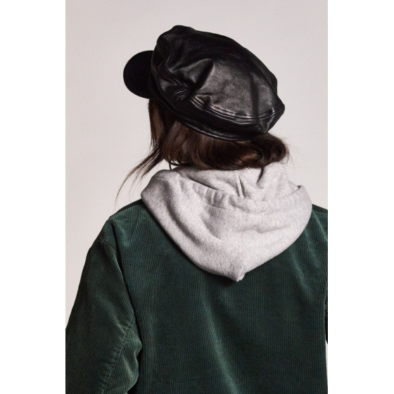 Casquette Marin Fiddler Unstructured Cuir Noir - Brixton Casquette Marin Fiddler Unstructured Cuir Noir - Brixton