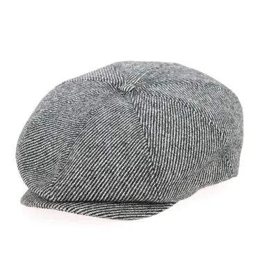 Brood Black & Grey Herringbone Cap - Brixton Reference: 7794 | Traclet Hat Shop