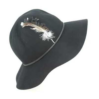 Chapeau Jethro Feutre Laine Noire - Brixton Reference : 6034 | Chapellerie Traclet