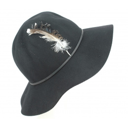 Black Wool Felt Jethro Hat - Brixton